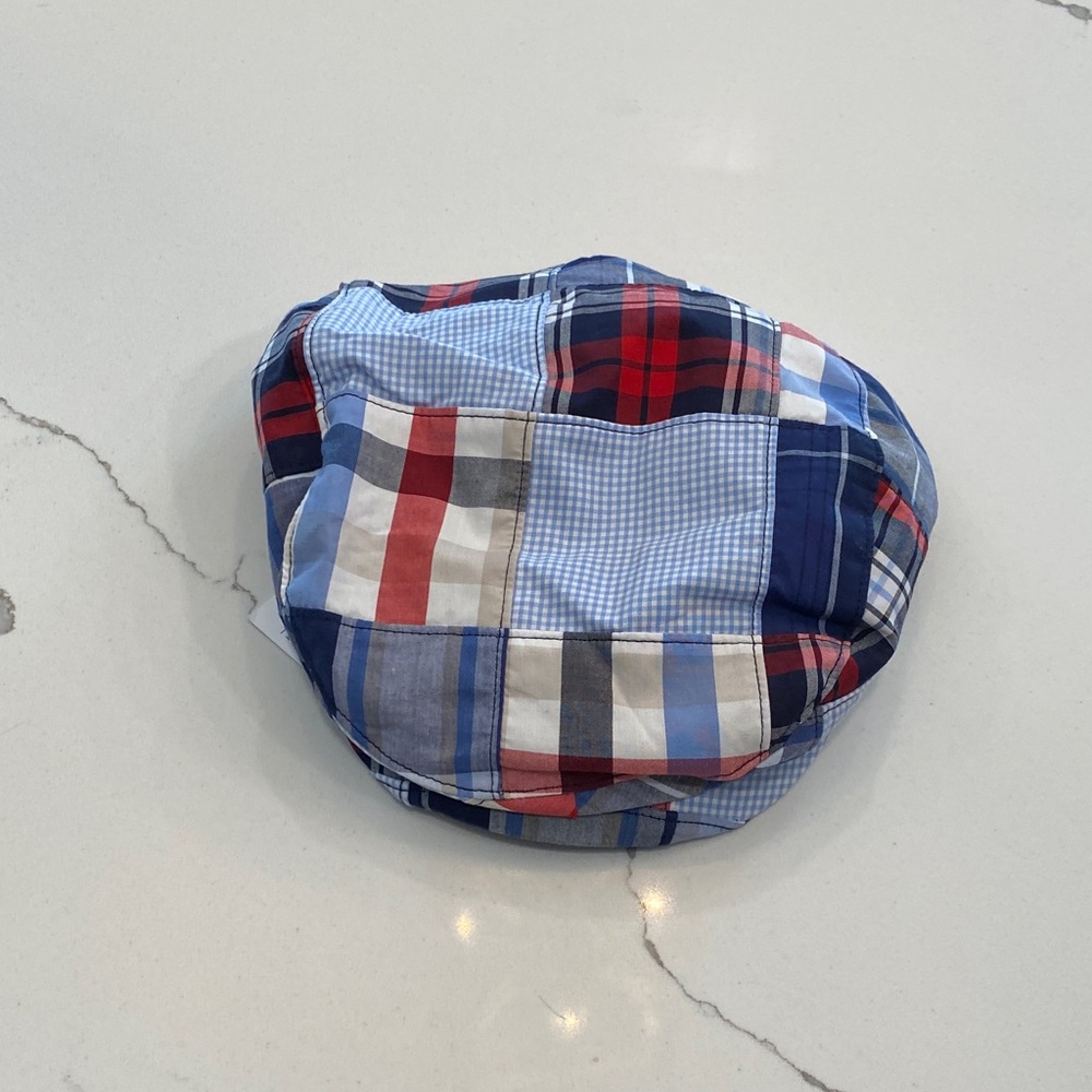 🆕 Janie and Jack Red and Blue Plaid Hat - Picture 4 of 5